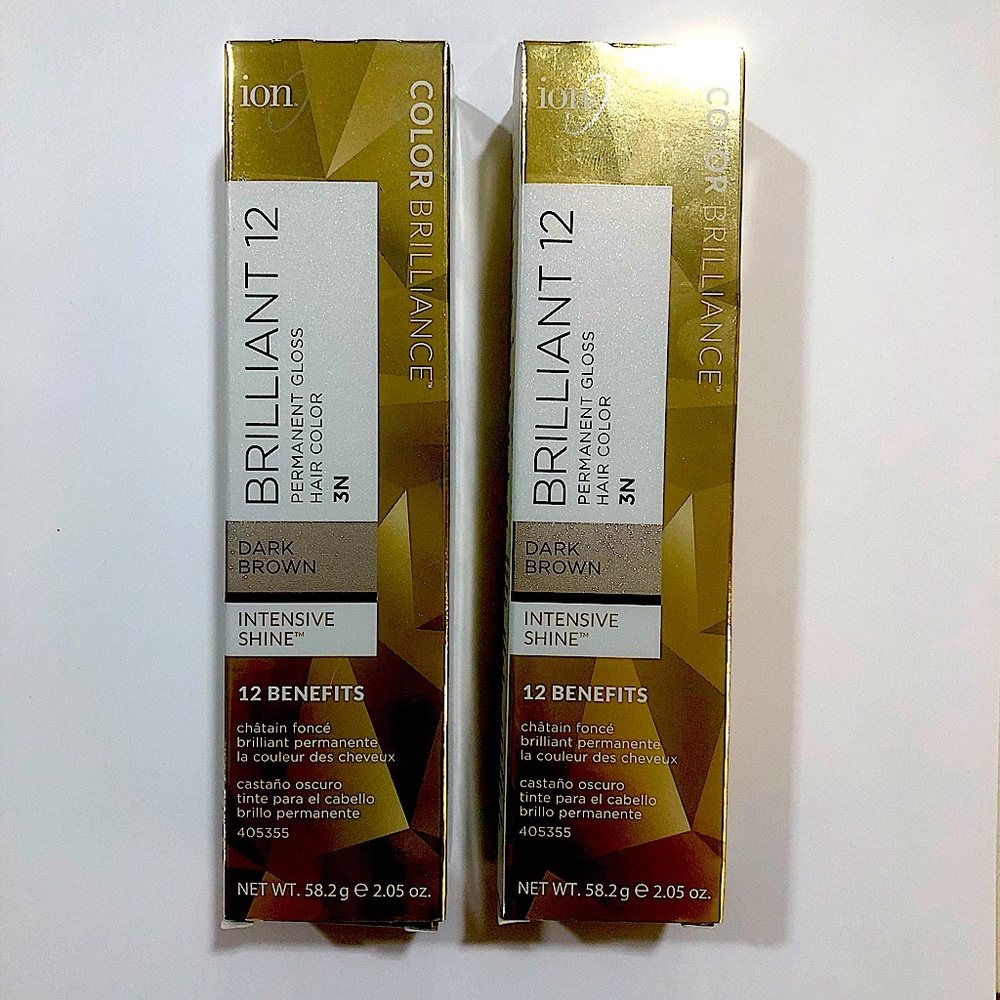 ION PERMANENT GLOSS HAIR COLOR DARK BROWN